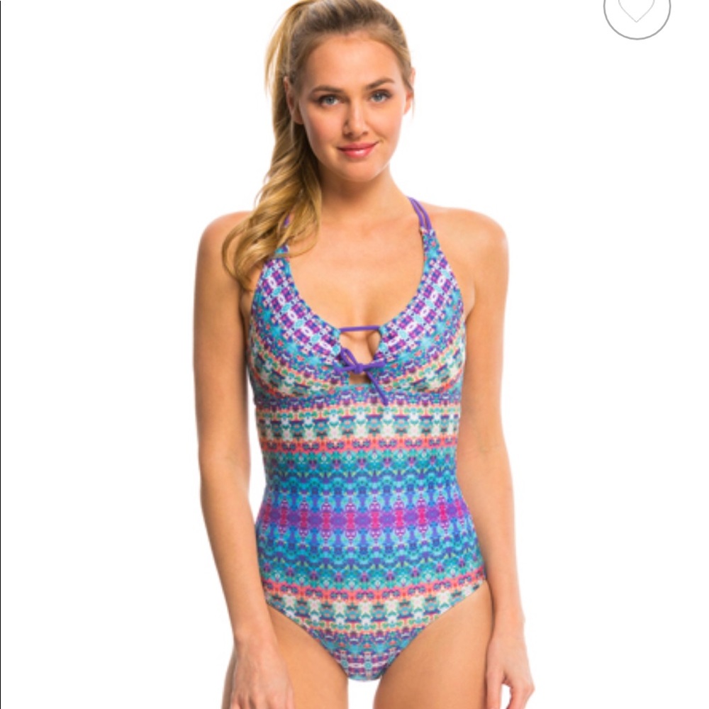 Prana Inez Aquabloom One Piece Swimsuit XL NWT